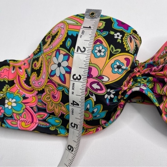 Victoria’s Secret Bra Bikini Top Swimsuit Vacation Beach Floral Neon Boho Resort - Picture 6 of 9